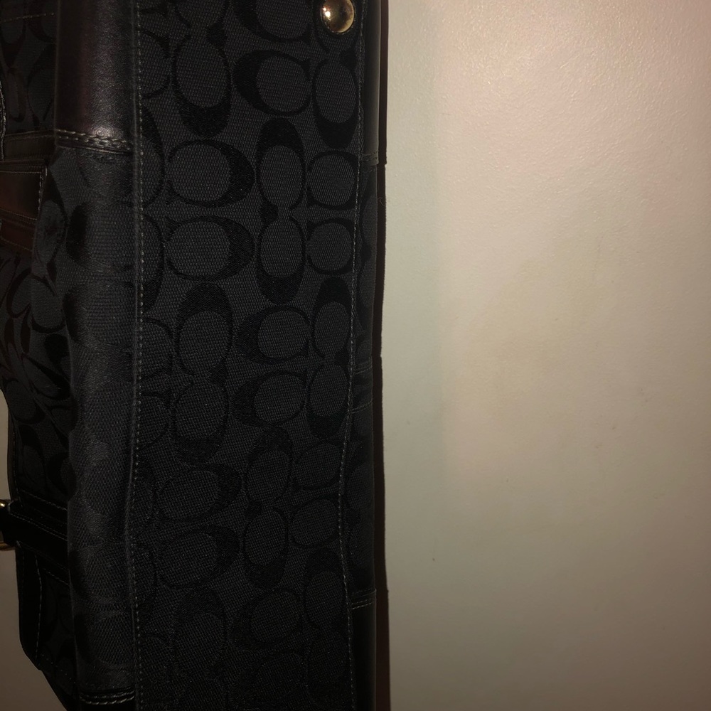 Coach Signature 11063 Satchel Black Purse Handbag - Picture 10 of 10